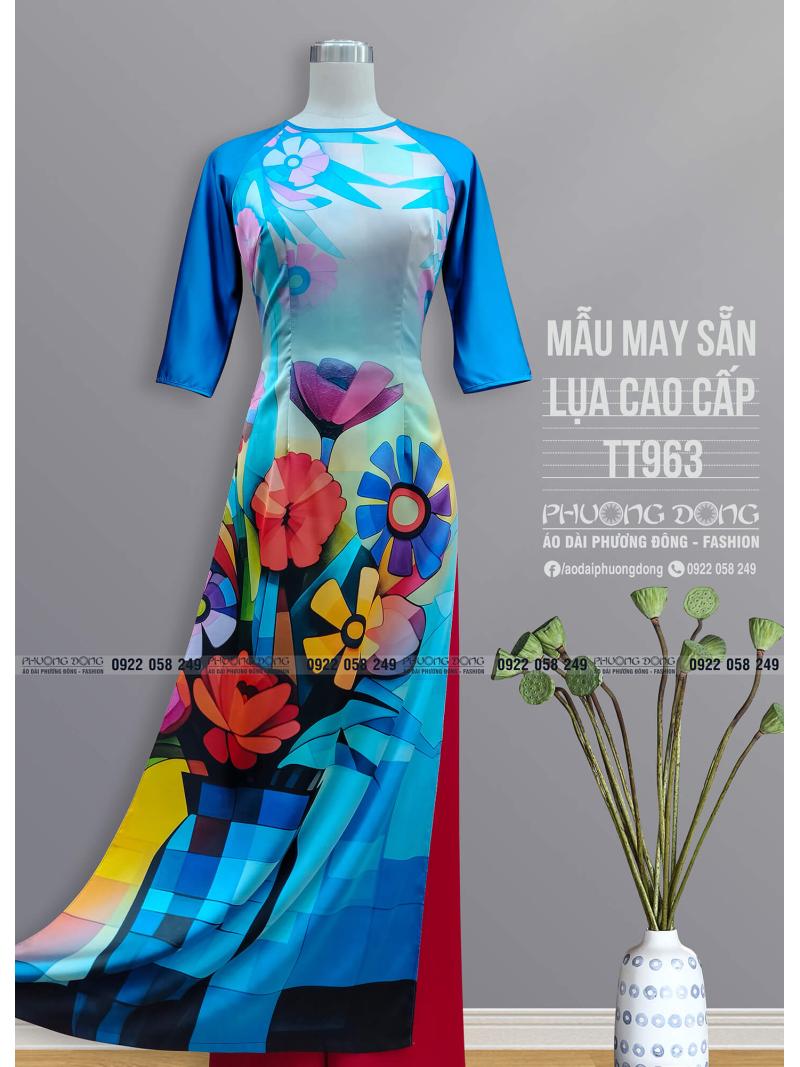 Áo Dài Truyền Thống Lụa Cao Cấp TT963